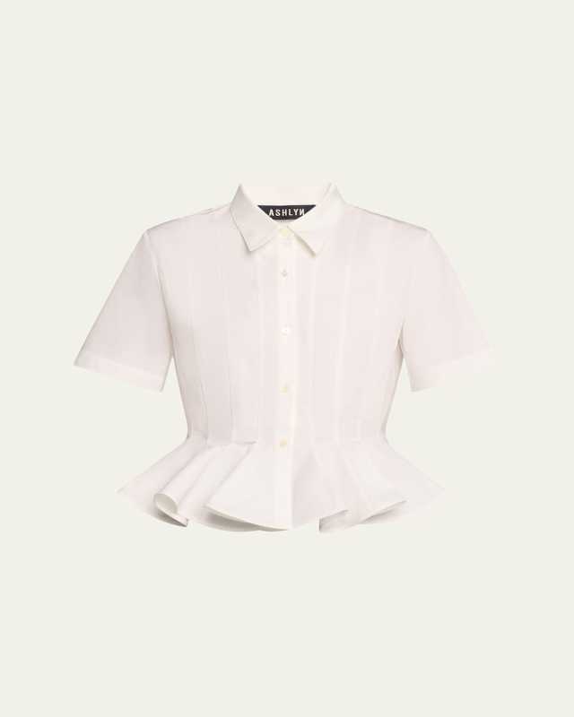 Lulu Half-Sleeve Peplum Blous
